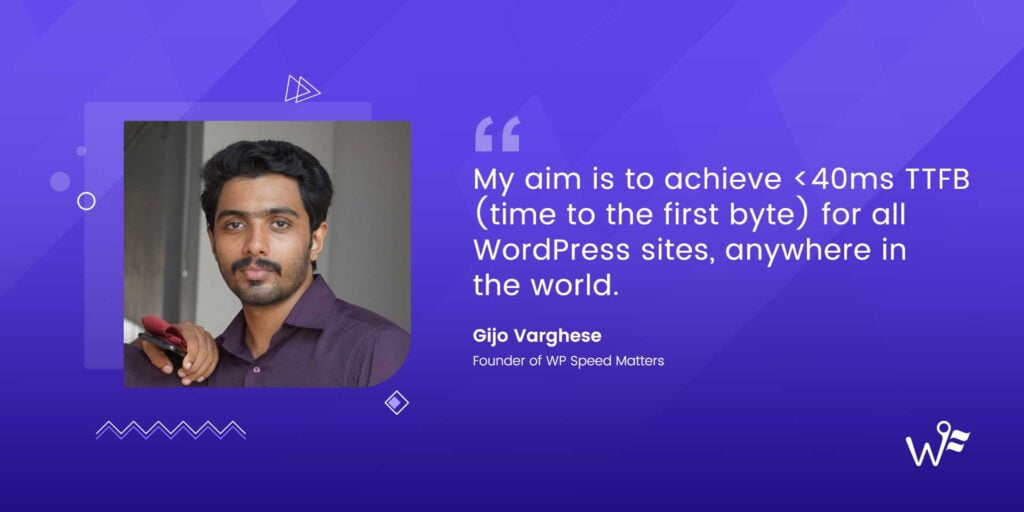 Gijo Varghese of WP Speed Matters