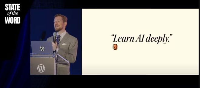 "Learn AI Deeply" - Matt Mullenweg - WordPress